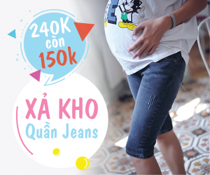 Xả Kho Quần Jeans Bầu Xuất Khẩu